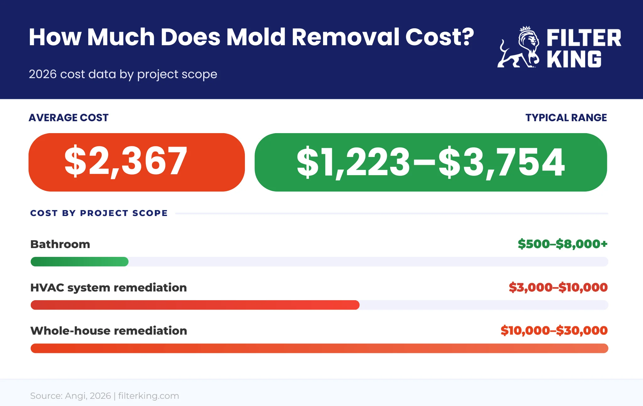 How much does mold removal cost
