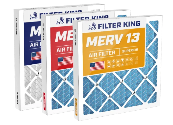 MERV 8, 11 and 13 pleated air filters