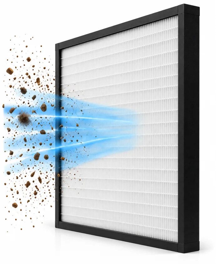 High dust-holding capacity